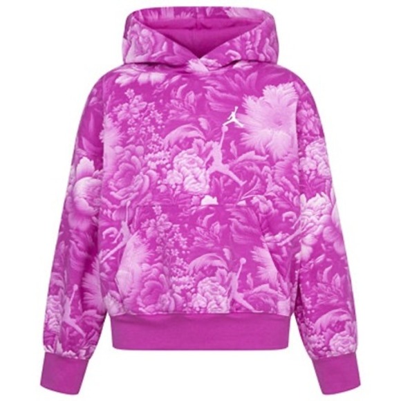 Jordan Other - Jordan Girls Brooklyn Essentials Floral-Print Pullover Hoodie Size M 10-12